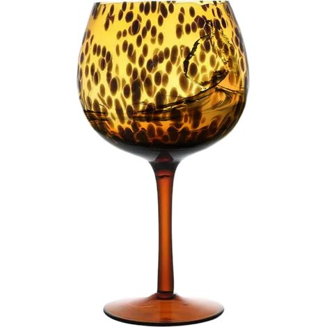 Red Wine Glasses, 61 cl Leopard Print Cups - Wine Tumblers - For Birthday Parties, Christmas, Weddings, Whiskey, Kitchen, Bar, Thanksgiving