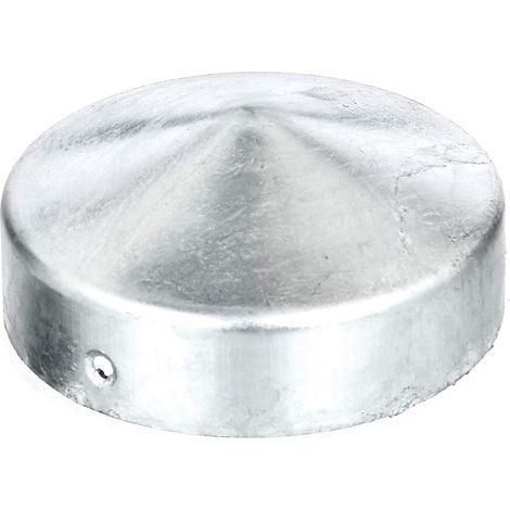 Capuchon pour poteau bois - 1 pièce - Acier galvanisé - Forme plate Ø80mm - Protection extérieur - Diamètre 80 mm (1/5)