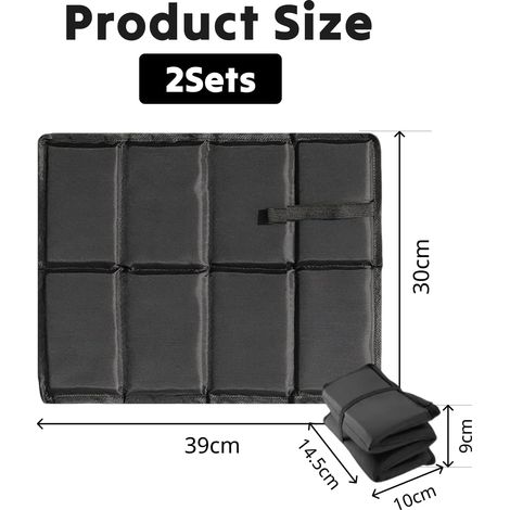 Tapis Siège Extérieur 2pcs,Coussins de siège Thermique Mousse,avec 2 Sacs de Rangement, Coussin Chaud Portable,Convient pour Les Voyages en Plein air