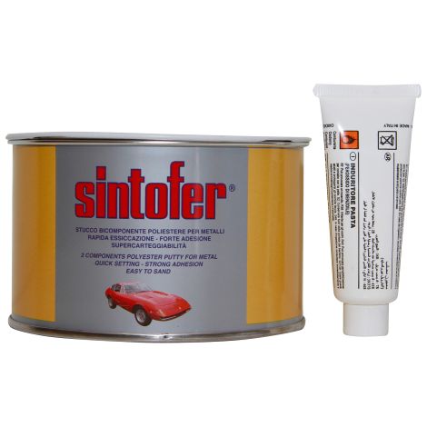 Sintofer putty 500 ml pour carrosserie fer mA tal polyester gris