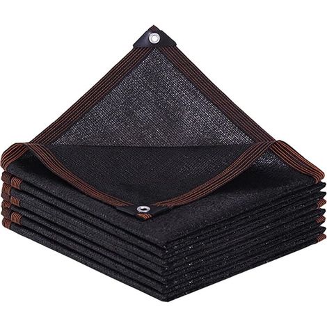 Voile d'Ombrage Toile/Filet Ombrage Exterieur Rectangulaire avec œillets pour Balcon, Serre, Jardin, Pergola, Patio Lawn - 3x5 m - Noir (1/4)