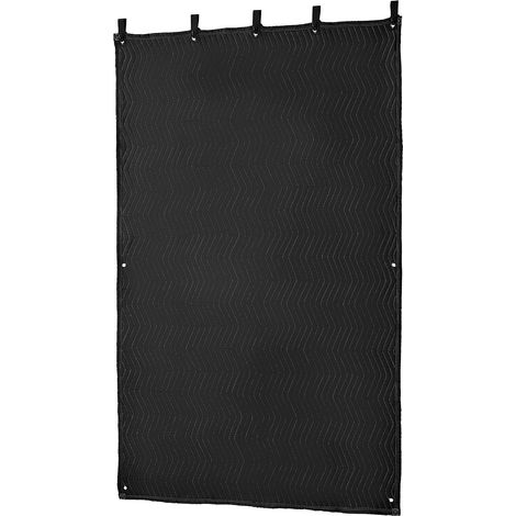 Mophorn Manta Insonorizante 1 Pieza, Aislante Acústico Grueso de 2032 x 1219 mm con Ojales, Cortina para Reducción de Ruido, Bloqueo de Luz y Grabación de Música en Ventanas (1/5)