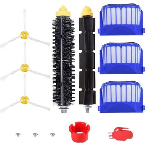 Ensemble de brosses Roomba série 600 - Ensemble de 10 accessoires pour aspirateurs robots (brosses latérales, filtres, brosses Cerda, etc.). (1/5)