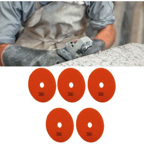 Vente de disques de meulage diamantés de 5 x 4 pouces et de disques de meulage à eau à base blanche de 4 pouces. (1/5)