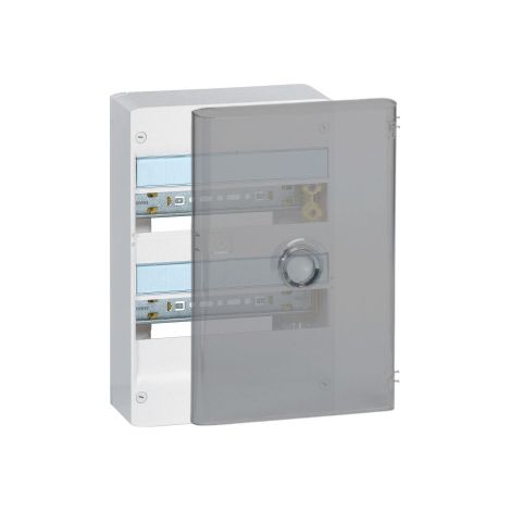 Legrand - Drivia - Coffret 2 rangu00e9es - 13 modules + Porte - Ref. : 401212+401342 (1/2)