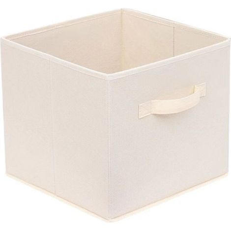Ensemble de cubes de rangement, panier de rangement pliable carré pour jouets, vêtements, chambre d'enfant - (313131cm) - Beige