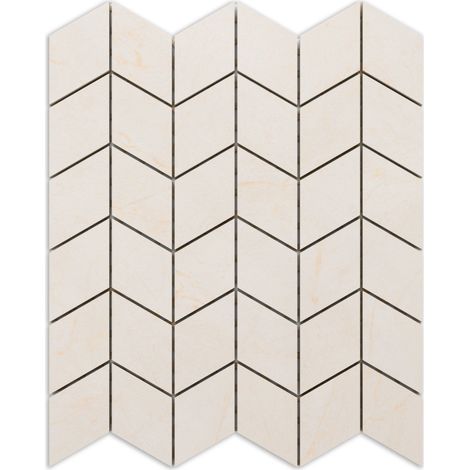 Ilcom Steinzeugmosaik auf Netz für Bad und Küche R9 29cm x 25.2cm - Desert glow chevron (1/3)