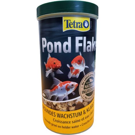 Pond Flakes pot de 1 Litre, 180 g aliment flottant pour poissons d'ornements - Tetra