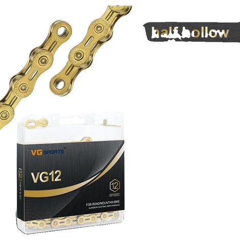 Cadena de bicicleta, compatible con 8-11 velocidades, acero al manganeso ligero, 12s el ti-or (1/2)