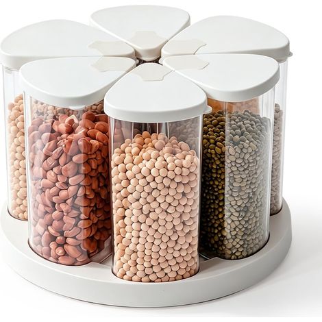 Lot de 6 boîtes de conservation de 690 ml - Distributeur de céréales avec (1/5)
