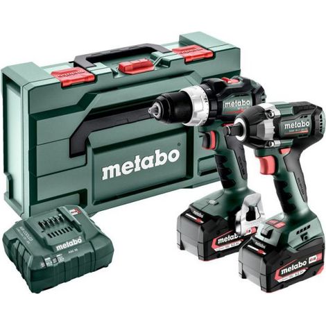 Metabo BSLBL+SSWLT300BL 685203000 Akku-Bohrschrauber, Akku-Schlagschrauber 18 V 5.2 Ah Li-Ion inkl. (1/2)