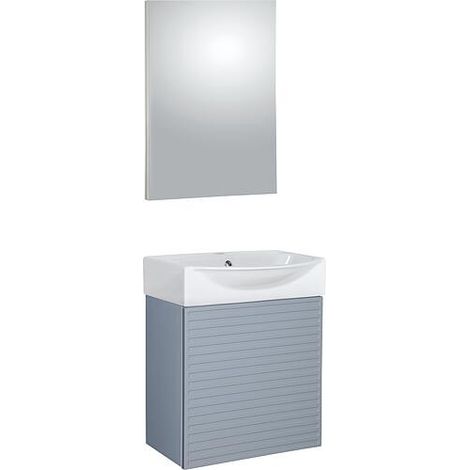 Kit meuble de salle de bain Mini 50S bleu pacifique mat 500 x 620 x 400 mm (1/4)