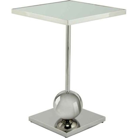 Table d'Appoint Design "Leva" 62cm Argent (1/4)