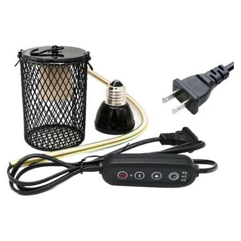 Abat-Jour Pour Lampe Chauffante Support Pour Lampe Reptile - Protection Pour Abat-Jour - Accessoire Pour Terrarium, Aquarium, Extérieur, Serre Et Volière (1/5)