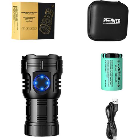 Mini lampe de poche LED portable, lampe de poche arrière USB, 8 perles XPG, clip rechargeable magnétique, éclairage étanche haute puissance (1/5)