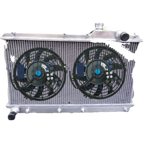 Radiateur, Aluminium, Taille du noyau 638mm x 320mm x 52mm, Taille totale 660mm x 420mm x 60mm, Entrée/Sortie 32mm, Compatibilité Transmission manuelle