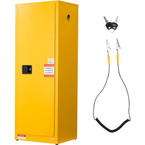87 L Armoire de Sécurité pour Liquides Inflammables, Acier Q235 Galvanisé Robuste et Étagères Réglables (1/5)