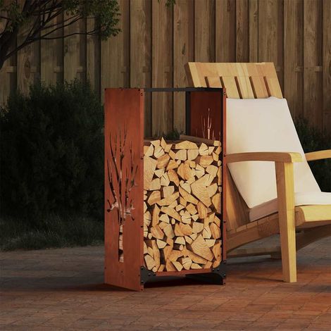 Brennholzregal 40x30x80 cm Wetterfester Stahl