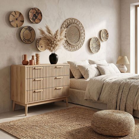 Commode - HOME DECO FACTORY - Klaus - Design - Bois Brut - Marron (1/6)