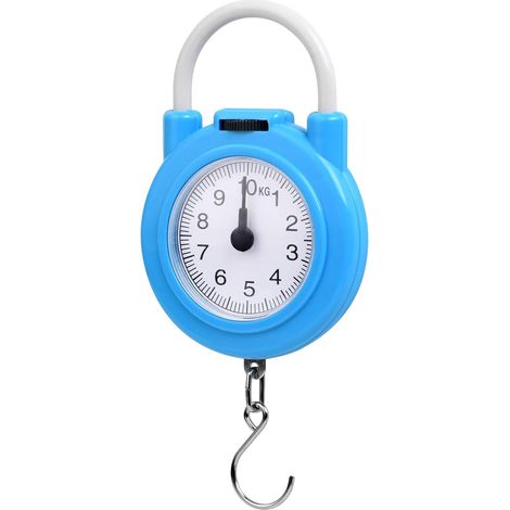 Balance à bagages portable, capacité de 10 kg, vous permet de vérifier le poids avant l'embarquement, à l'aéroport ou à domicile.-AquaForge (1/5)