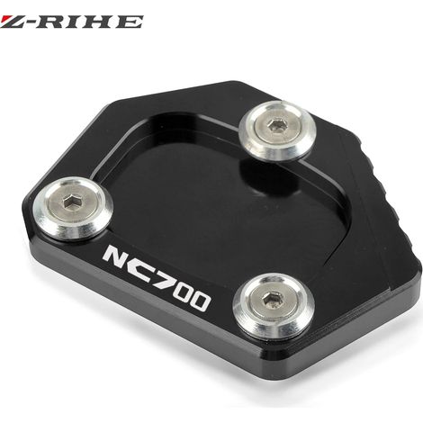 (Noir) Compatible avec les modèles HONDA NC700S/X, NC750S/X, NC700 et NC700X (2012, 2013, 2014) : béquille latérale, extension et support. Maxpower (1/3)
