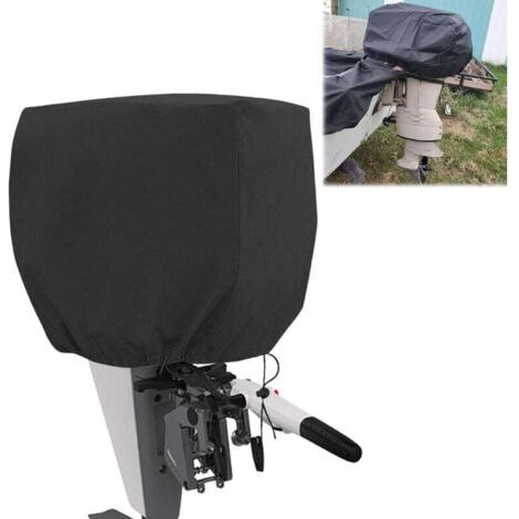 Demi-Couverture de Moteur Hors-Bord: Housse de Moteur Hors-Bord pour Tissu Oxford 600D, Housse Protection Moteur Bateau pour Moteur Hors-Bord 100-150HP 74 45 58 CM