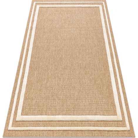 SPARK 0687A beige / creme Teppich - Rahmen, Sisal, Strukturell beige 180x270 cm