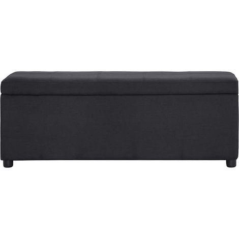 Maison Exclusive - Panca con Vano Portaoggetti 116 cm Nera in Poliestere (1/5)