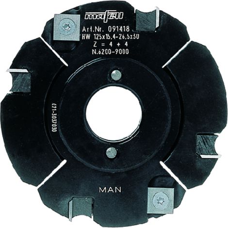 mafell rainureuse réglable à plaquettes réversibles carbure Ø 125 x 15,4 - 26,5 x 30 mm - 091418