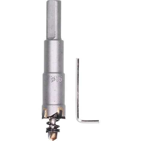 Foret défonceuse 16mm en carbure TCT pour perçage et coupe du métal et du bois (1/5)