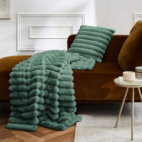 Plaid fourrure chaud cèdre 180x220 Boudoir (1/2)