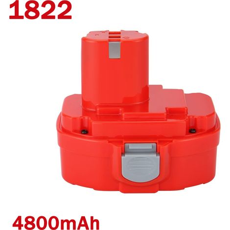 18V 4.8Ah NI-MH Ersatzbatterie kompatibel mit Makita 1822 PA18 1823 1834 1835 192826-5 192827-3 192829-9 193159-1 193140-2 193102-0 4 344D 34D 026DA 5036DA 5046DA 6343D 6347D 8390D (1/5)