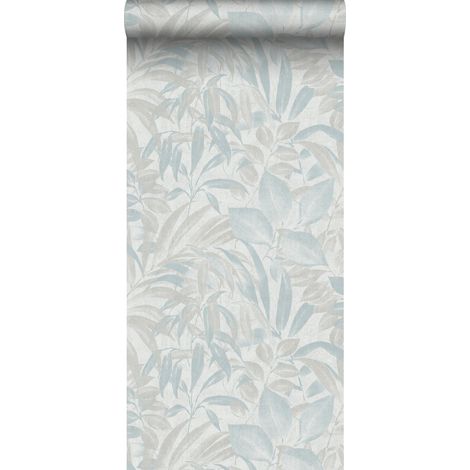 papier peint feuilles bleu gris - Sanders & Sanders (1/5)