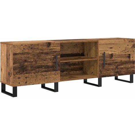 Mueble TV rectangular moderno con práctico espacio de almacenamiento 150 x 30 x 50 cm en madera vieja 020052515 (1/5)