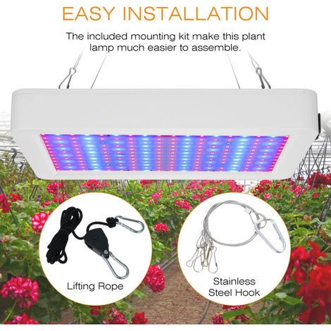 Lámpara de cultivo SJLERST 216LEDS de espectro completo, resistente al agua, para plántulas, flores e invernaderos. (1/3)