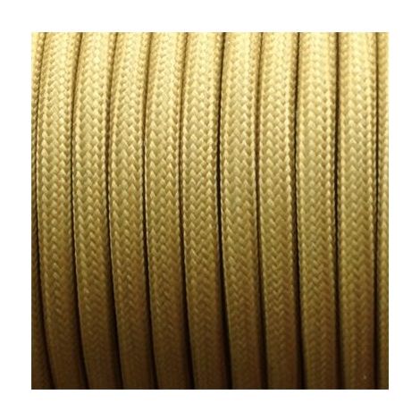 Fil Électrique Tissu Jaune Moutarde 2x0,75mm² - Câble Électrique Textile de Qualité