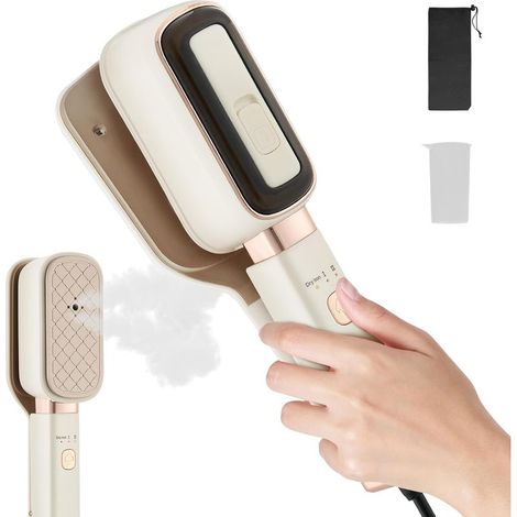 3-in-1 Reise-Dampfglätter, 1000 W, schnelles Aufheizen, Tiefenreinigung, 180° drehbarer Griff für unterwegs und zu Hause (1/5)