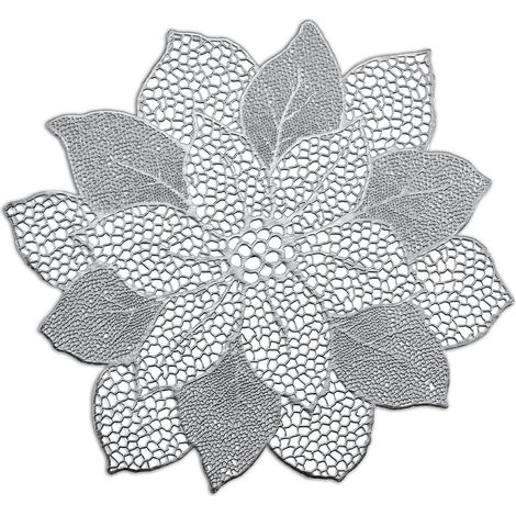 Set de Table en PVC, argenté, env. 49 x 47 cm (1/3)
