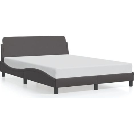 Lit double,Lit adulte,Cadre de lit Dover gris 140x190 cm similicuir CFW8029944 (1/5)
