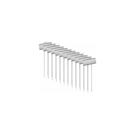 Lot de 12 étiquettes de jardin en métal durables, antirouille, argent – (1/5)