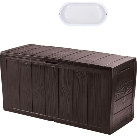 Keter Sherwood coffre de jardin 270 L + éclairage extérieur LED inclus (230403-WO744) (1/5)