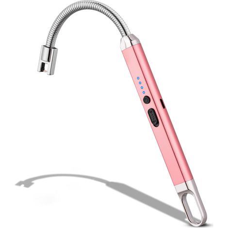 Briquet Électrique À Arc - Résistant Au Vent Et À L'Éclaboussure - Rechargeable USB - Collier Rotatif 360° - Pour Bougies Barbecue Maison - 1 Pièce (1/5)