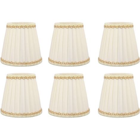 6 Pièces Abat Jour Moderne Pince Tissu pour Ampoule Lustre Mur et Table (1/4)