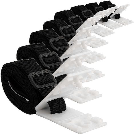 Enrouleur de bâche de piscine avec sangle réglable, compatible avec les bâches de piscine de 300 à 570 cm, fabriqué en polyester durable. (1/5)