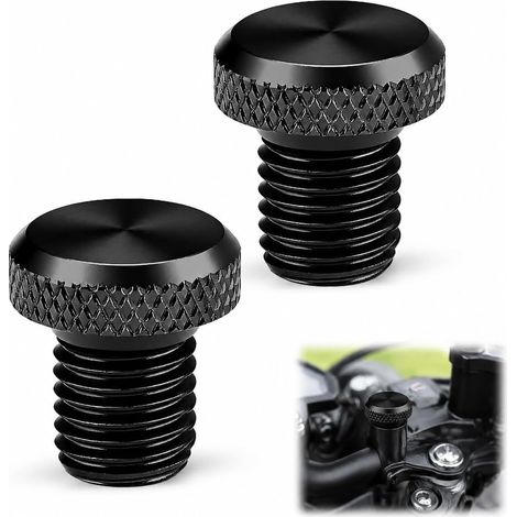 2 Pcs Rétroviseur Moto Bouchon De Retroviseur, Moto M10x1.25 En Aluminium Cnc, Cache Trou Retroviseur Universel Antirouille, 1 Vis Horaire + 1 Antihoraire Pour Moto Scooter Accessoires Moto (1/5)