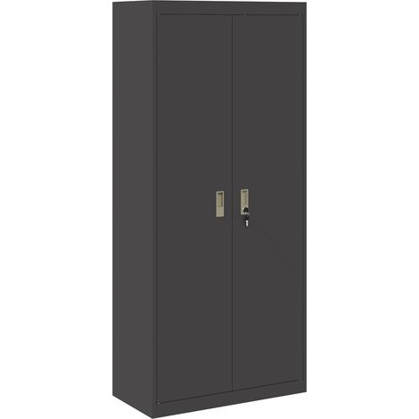 Storage Cabinet Black 80 x 40 x180 cm Steel vidaXL
