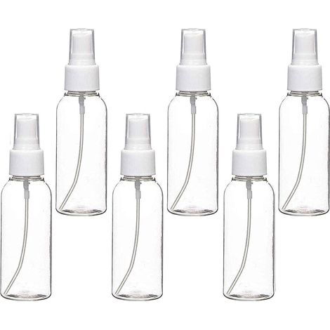 Flacons vaporisateurs de voyage vides en plastique transparent de 50 ml, petits flacons vaporisateurs rechargeables pour liquides (1/5)