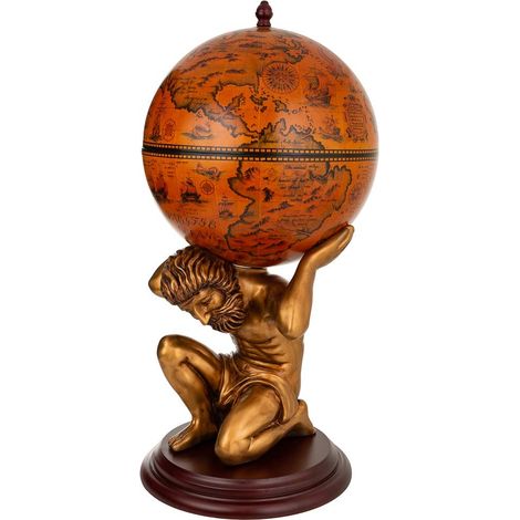 Figura botellero globo terráqueo rojo 42x42x85 (1/5)