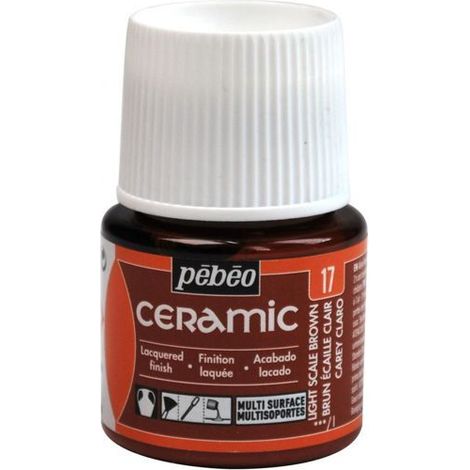 Peinture pour céramique - PEBEO - Brun - 45ml - Opaque - Brillant (1/4)