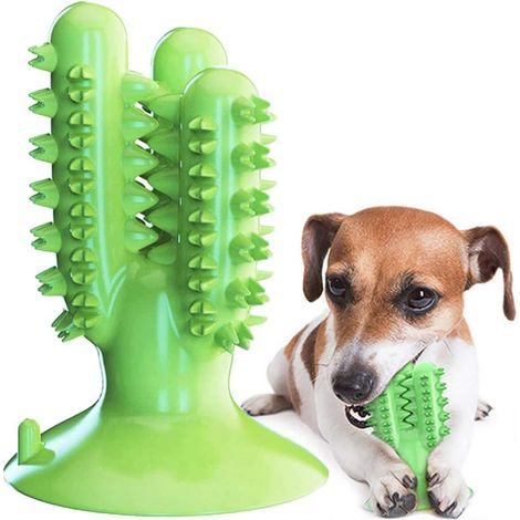 MINKUROW Spazzolino Per Cani, Giocattolo Da Masticare Interattivo, Spazzolino Per Cani In Gomma Naturale Rimuove In Modo Sicuro L'alitosi (1/5)